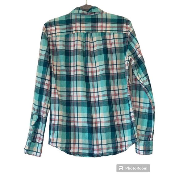 American Eagle Button Up Linen Blend Top Womens Small Seriously Soft - Picture 2 of 4